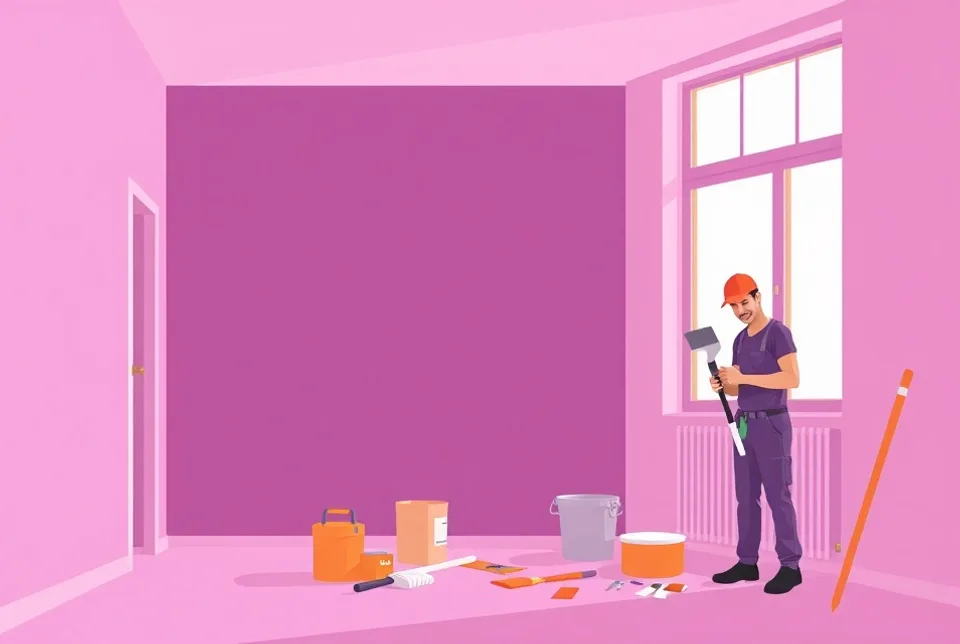 Intérieur rénové après travaux de peinture à Saint-Gilles