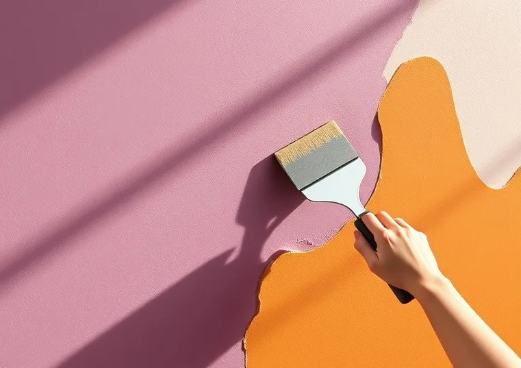 Application d'un enduit décoratif à la lisseuse sur un mur